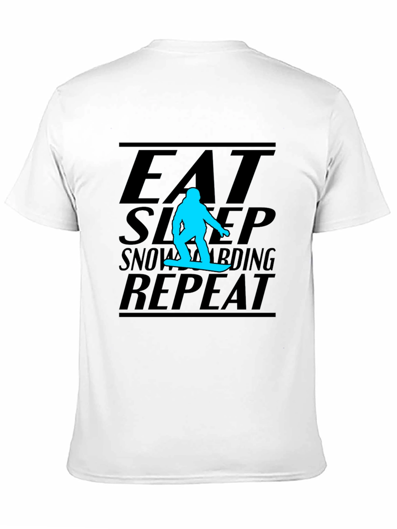 Eat Sleep Snowboarding Repeat Graphic Tee - Black