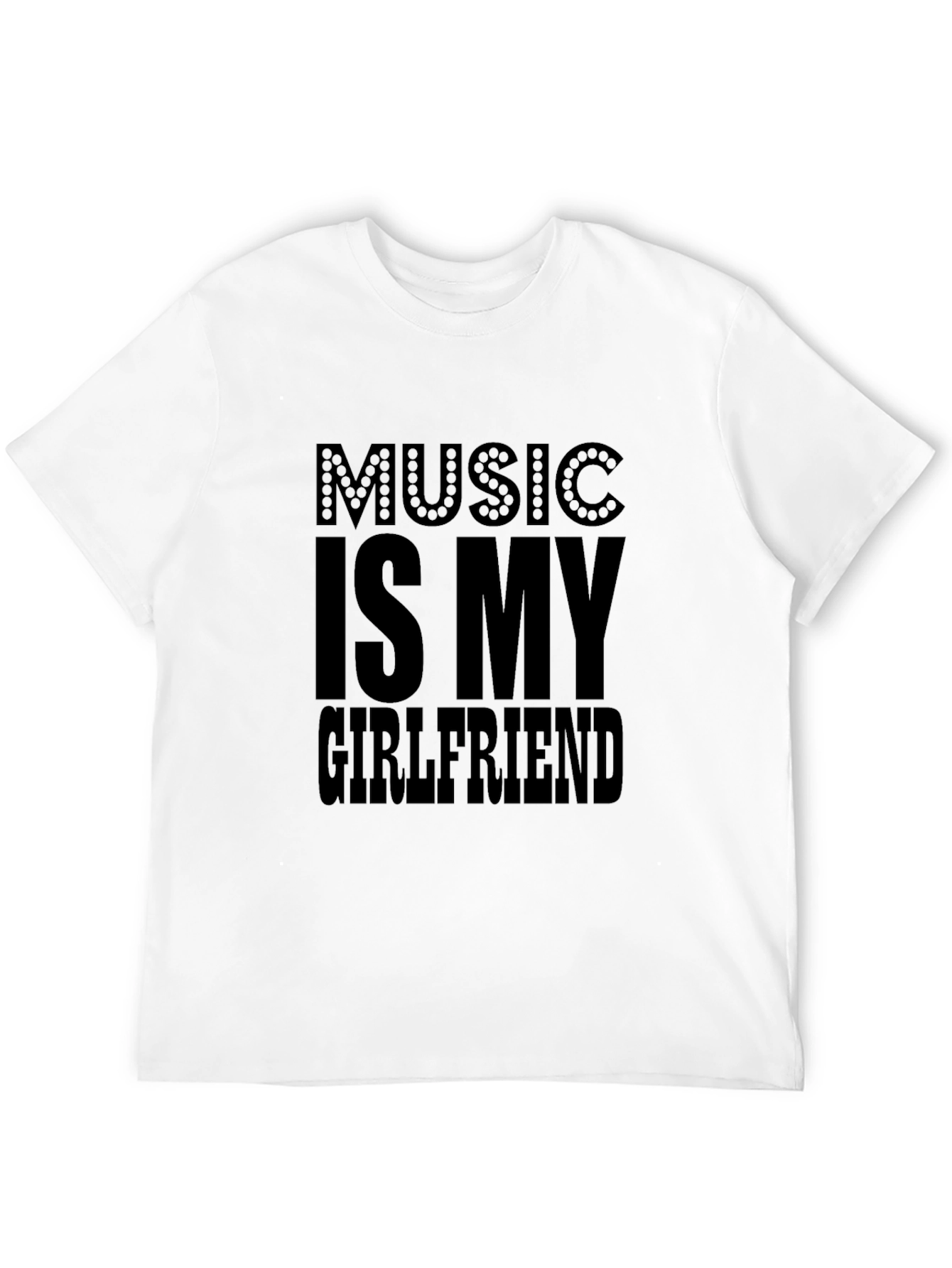 Music is My Girlfriend Graphic Tee - Black