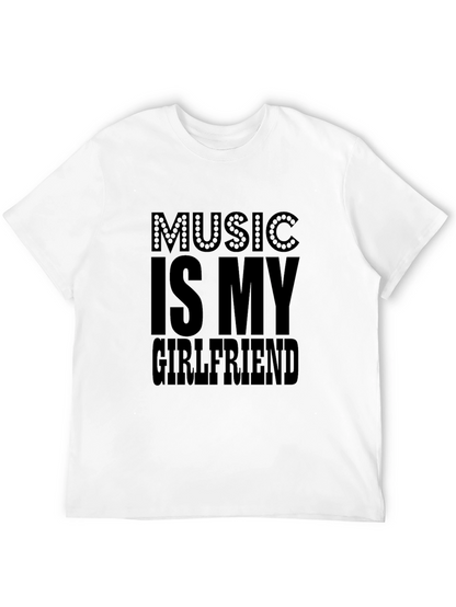 Music is My Girlfriend Graphic Tee - Black
