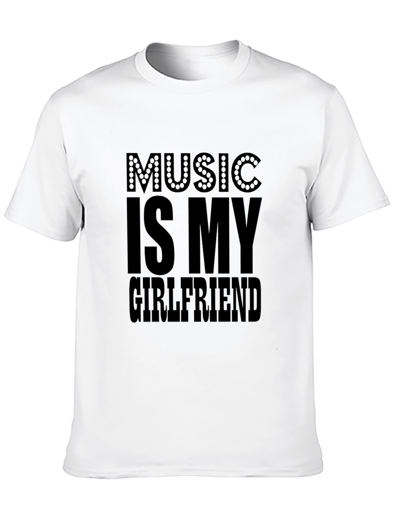 Music is My Girlfriend Graphic Tee - Black