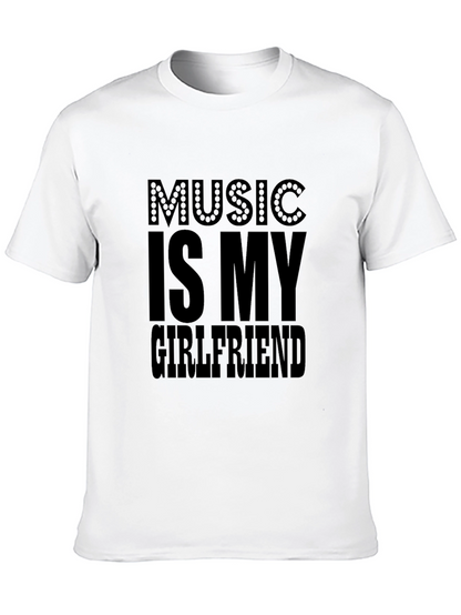 Music is My Girlfriend Graphic Tee - Black
