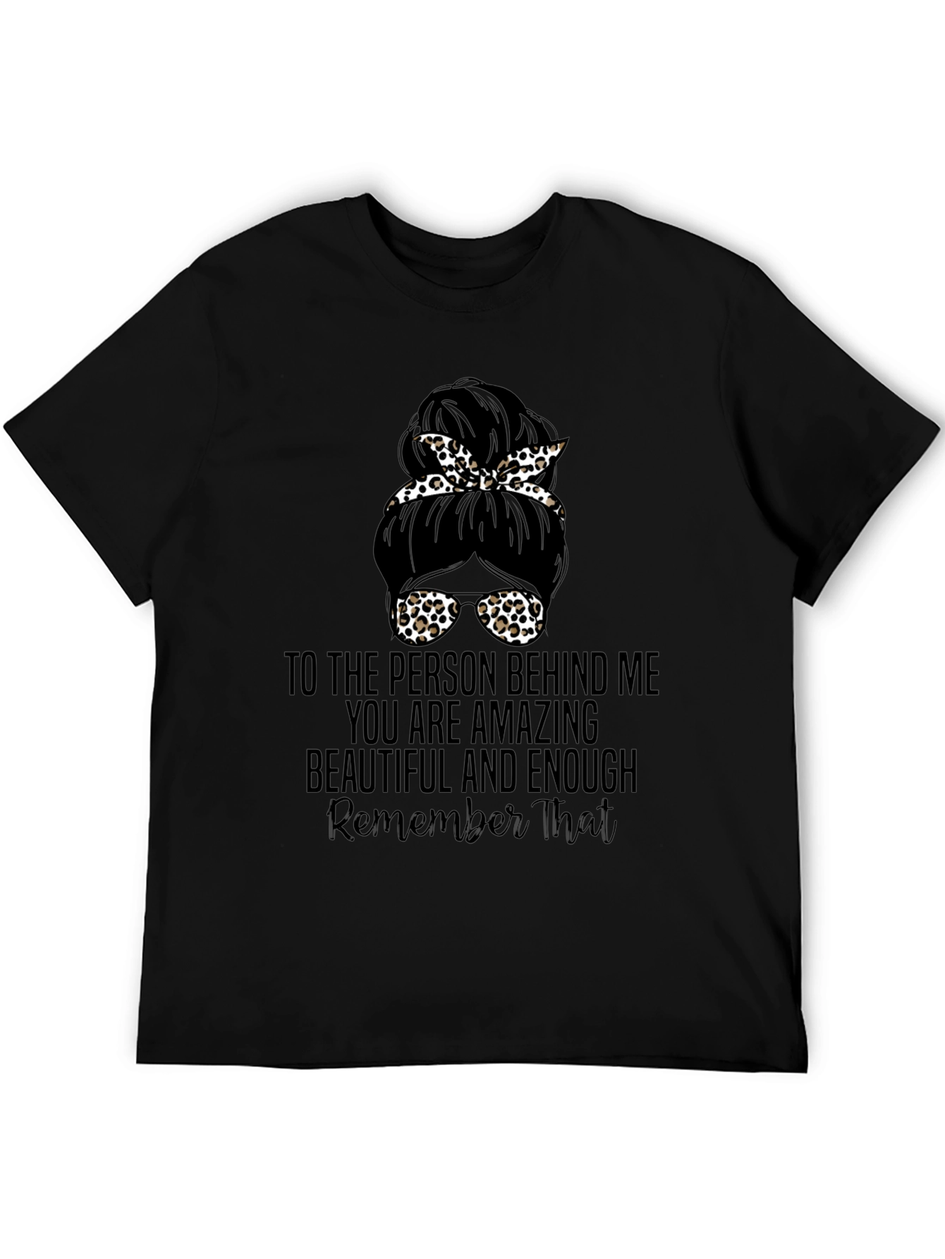 Messy Bun Leopard Print T-Shirt - Amazing & Beautiful