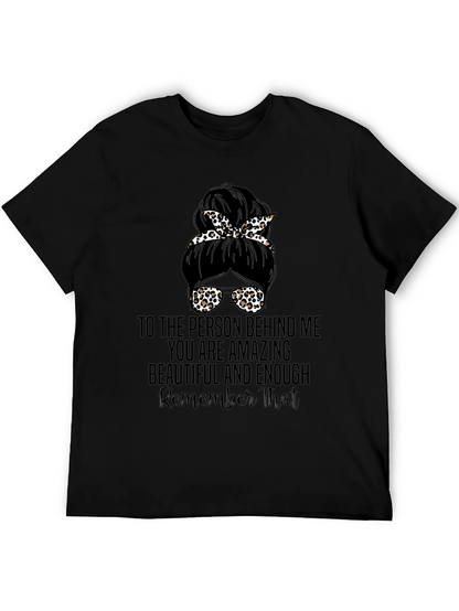 Messy Bun Leopard Print T-Shirt - Amazing & Beautiful