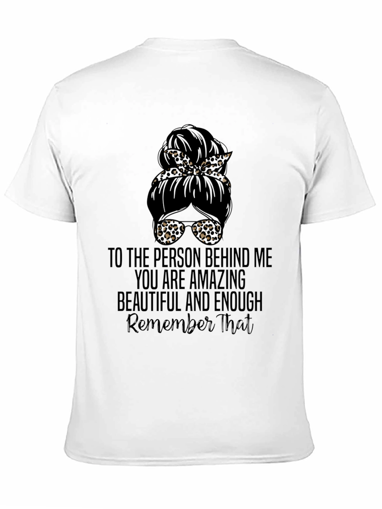 Messy Bun Leopard Print T-Shirt - Amazing & Beautiful