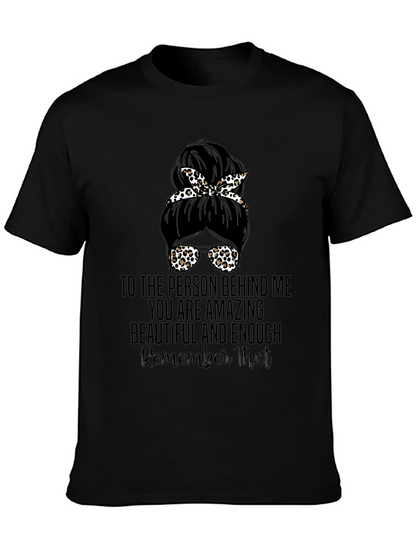 Messy Bun Leopard Print T-Shirt - Amazing & Beautiful