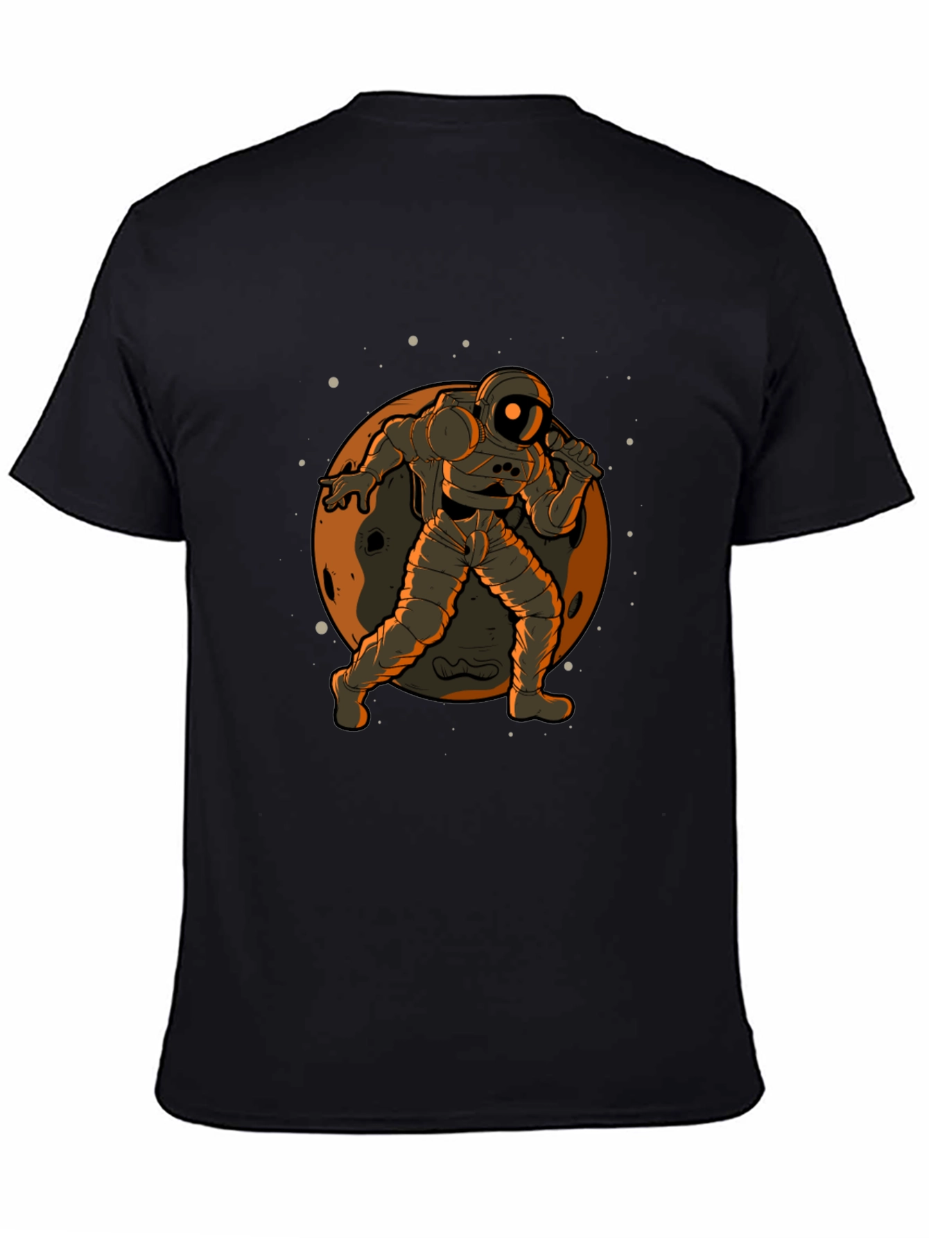 Astronaut on the Moon Graphic Tee - Black