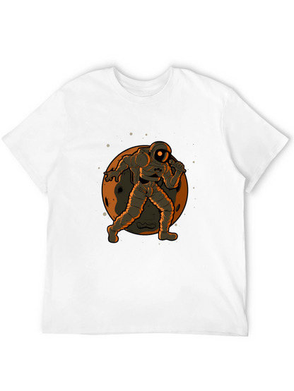 Astronaut on the Moon Graphic Tee - Black
