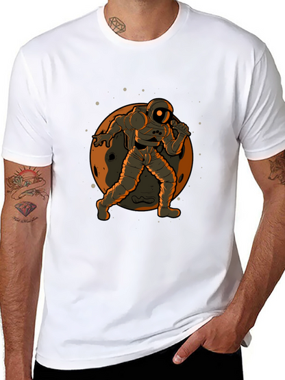 Astronaut on the Moon Graphic Tee - Black