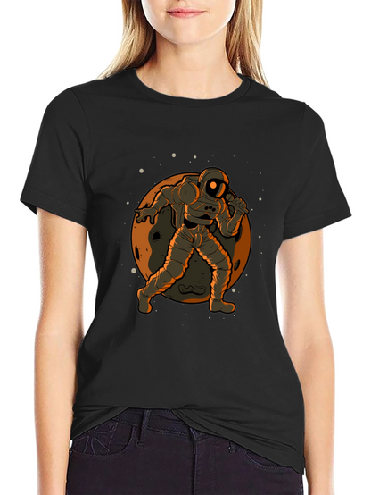 Astronaut on the Moon Graphic Tee - Black