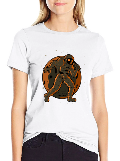 Astronaut on the Moon Graphic Tee - Black