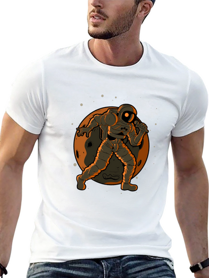 Astronaut on the Moon Graphic Tee - Black