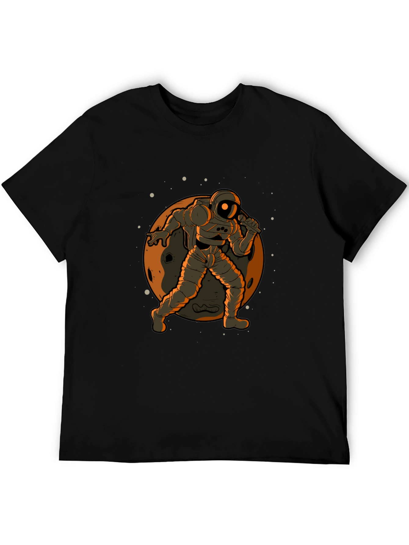 Astronaut on the Moon Graphic Tee - Black