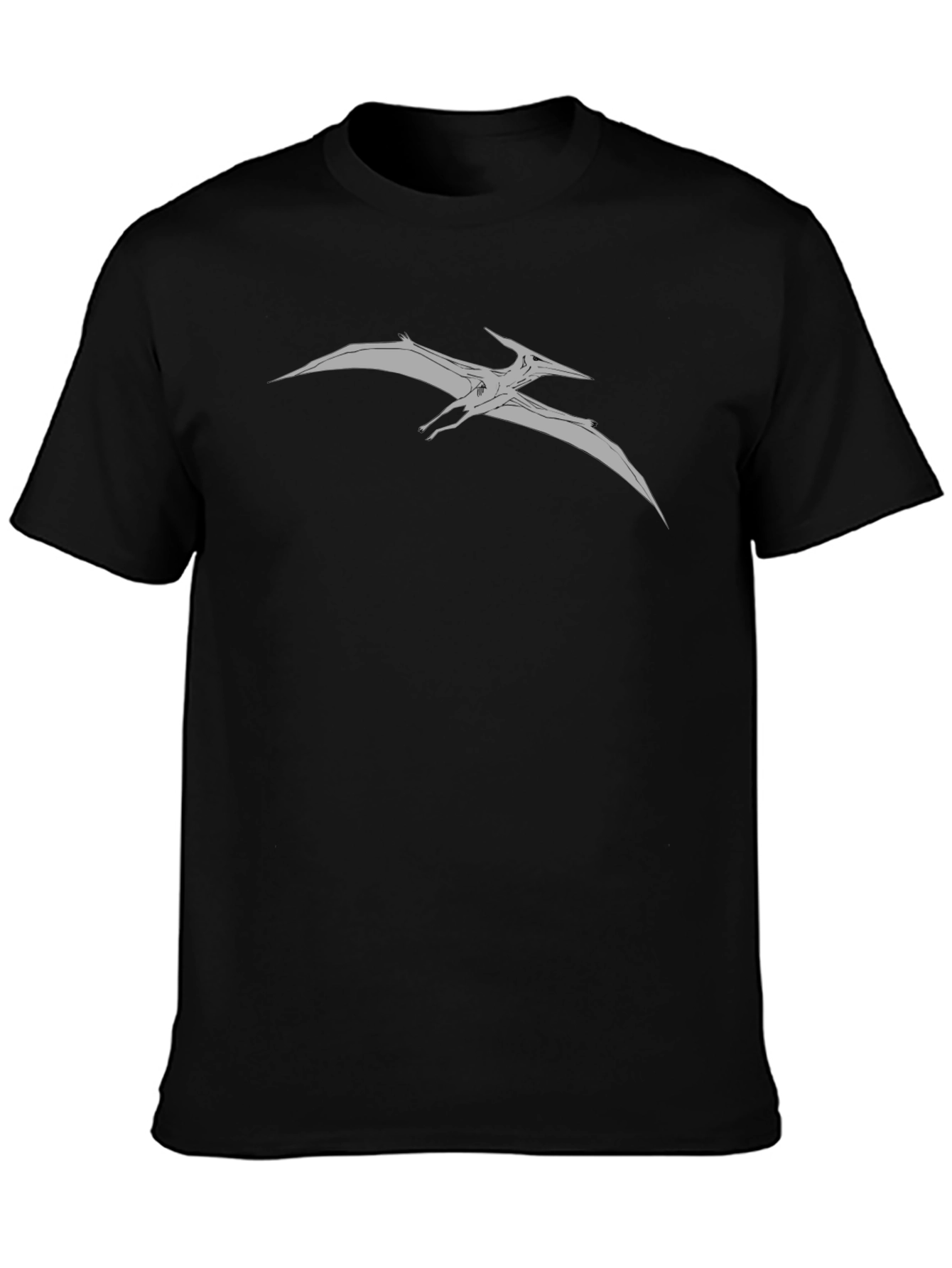 Pterodactyl Graphic Tee - Black Cotton Comfort