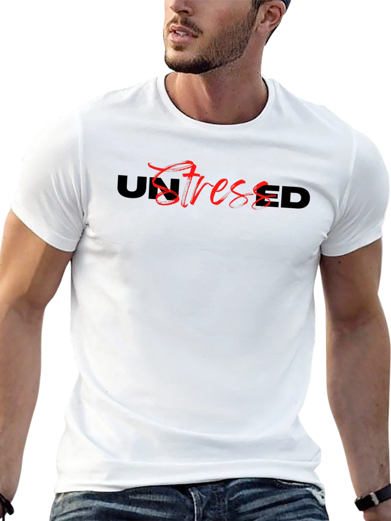 UnStressed Black Graphic Tee