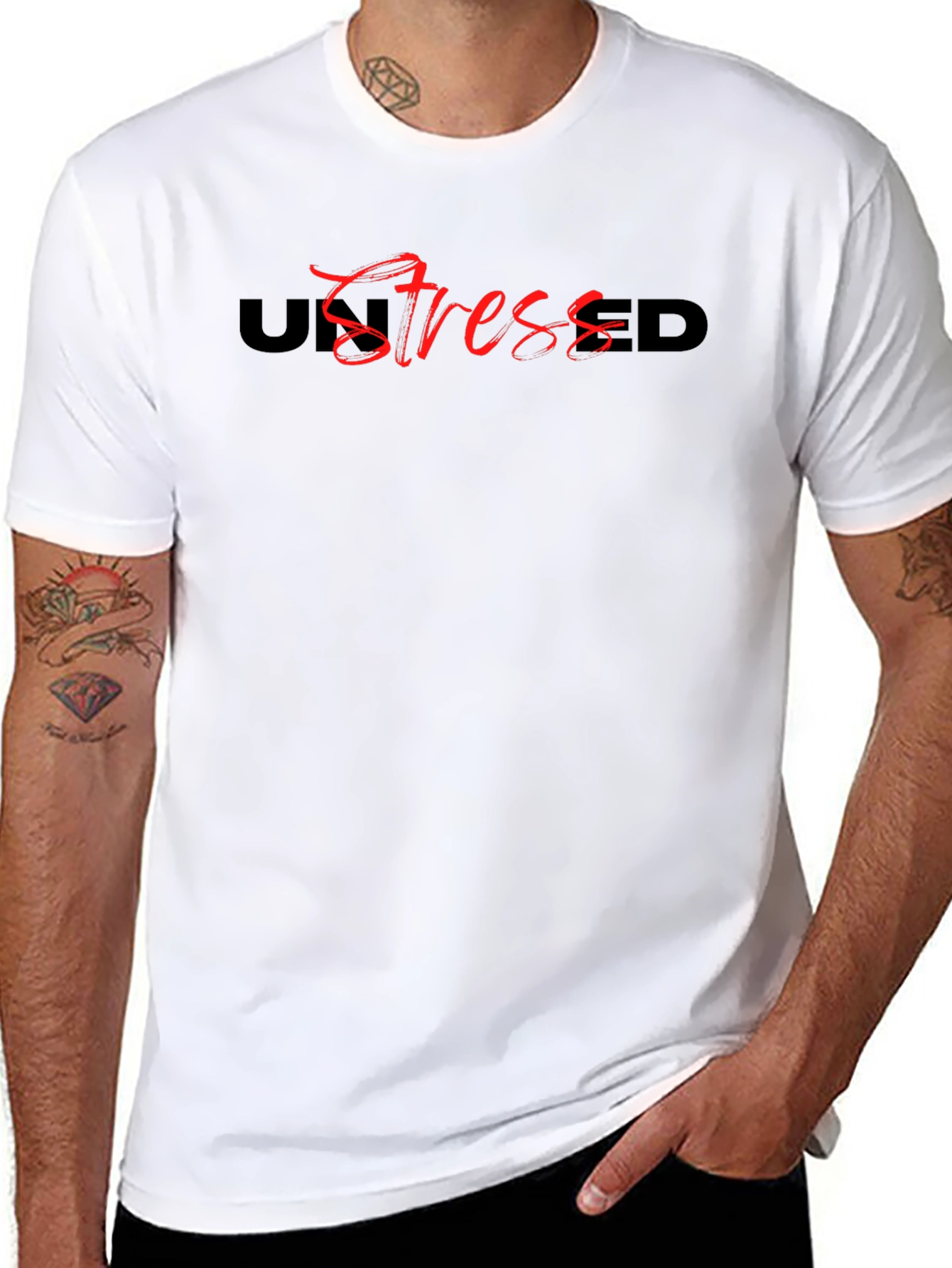 UnStressed Black Graphic Tee