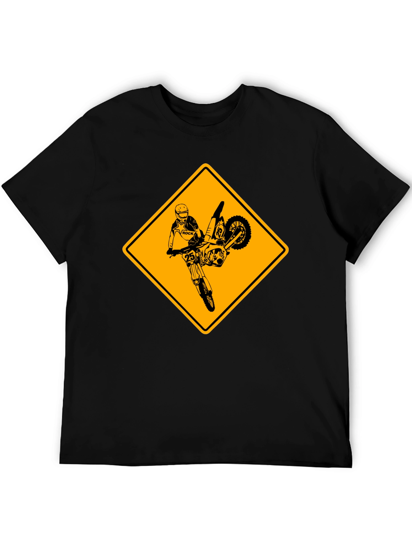Motorcycle Stunt Warning Graphic T-Shirt