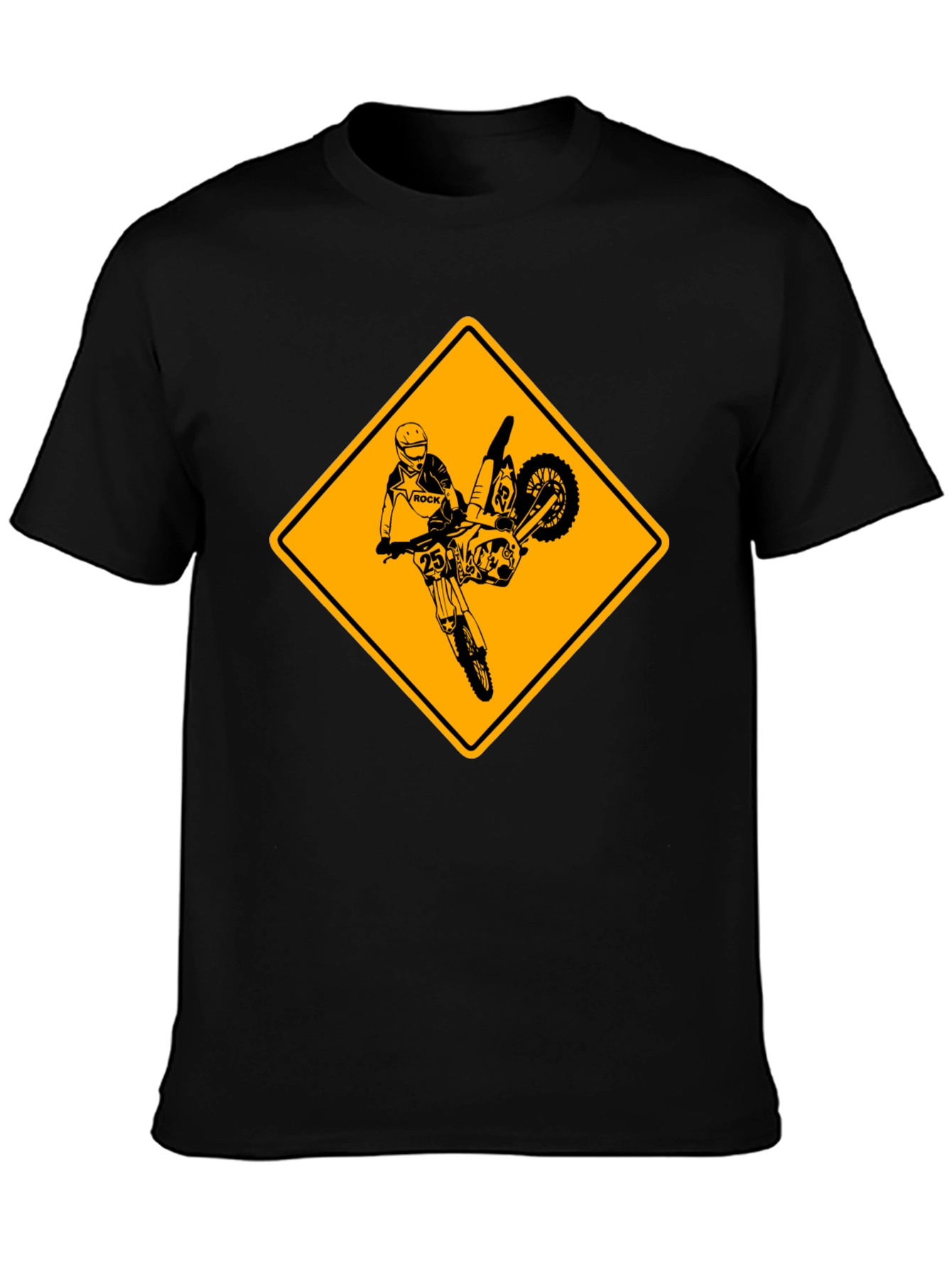 Motorcycle Stunt Warning Graphic T-Shirt
