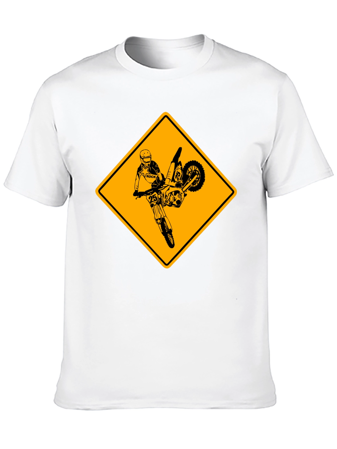 Motorcycle Stunt Warning Graphic T-Shirt