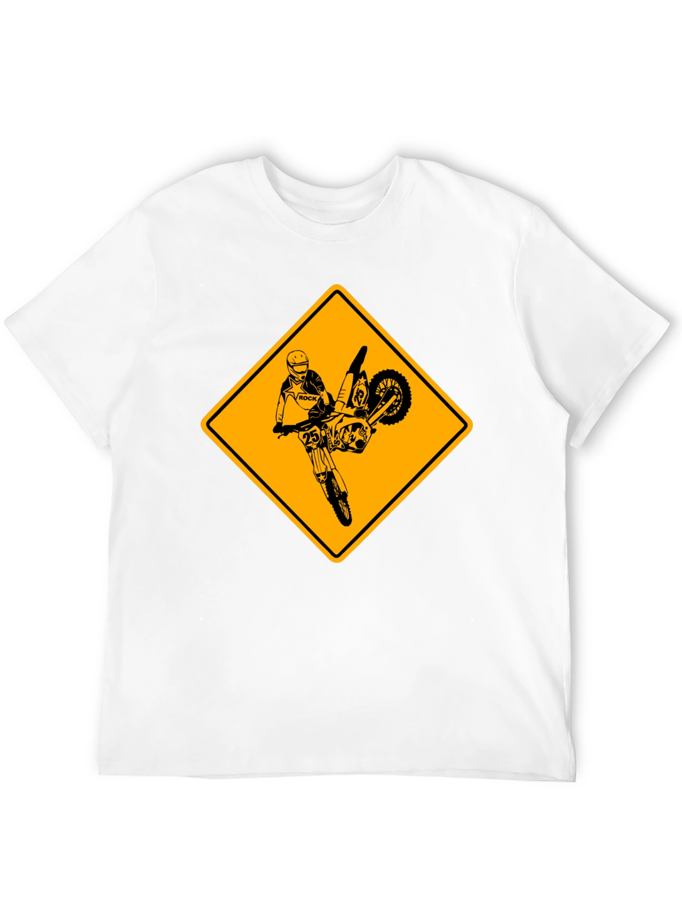Motorcycle Stunt Warning Graphic T-Shirt
