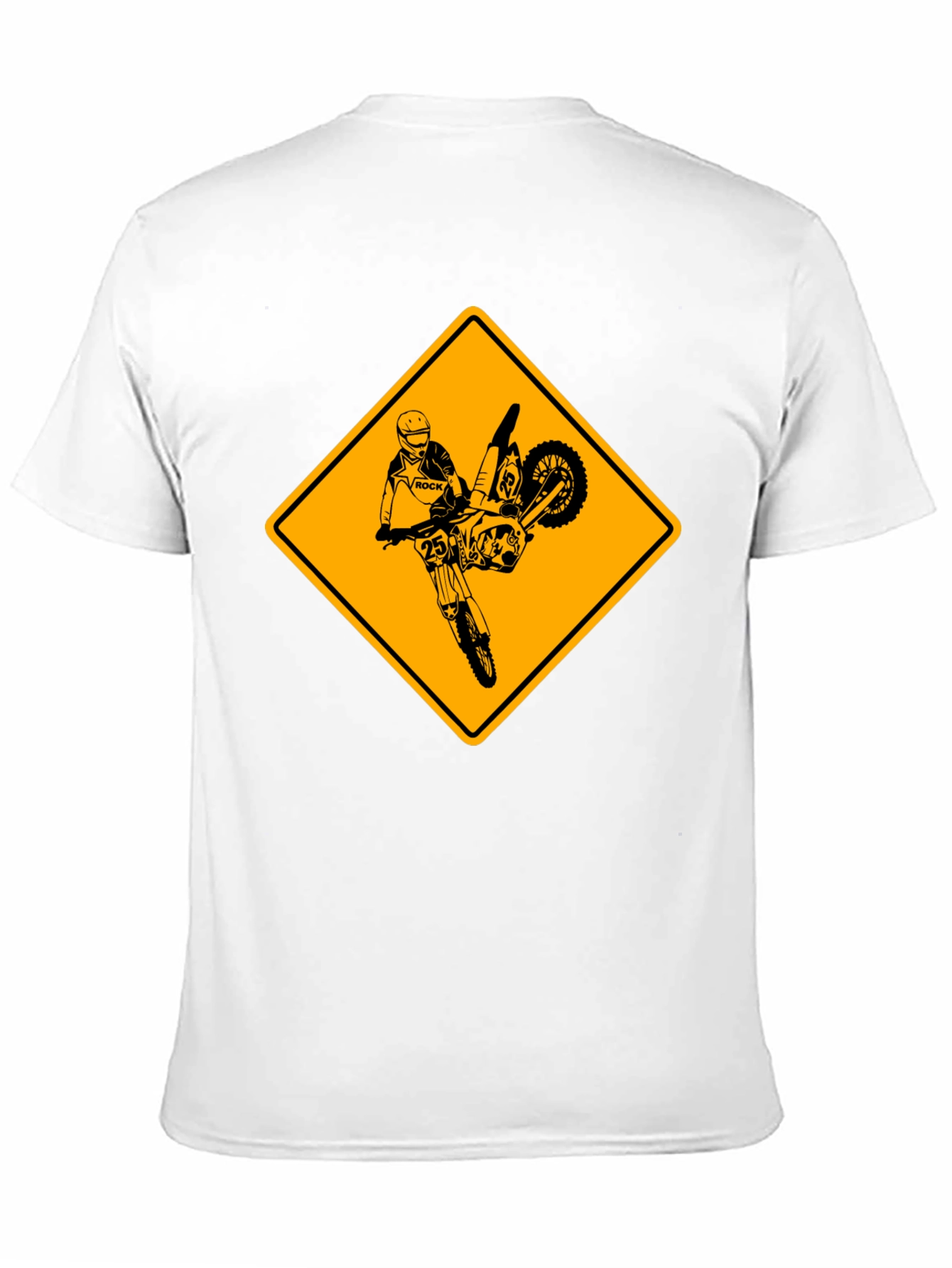 Motorcycle Stunt Warning Graphic T-Shirt