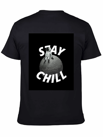 Stay Chill Astronaut T-Shirt - Relaxed Moon Vibes