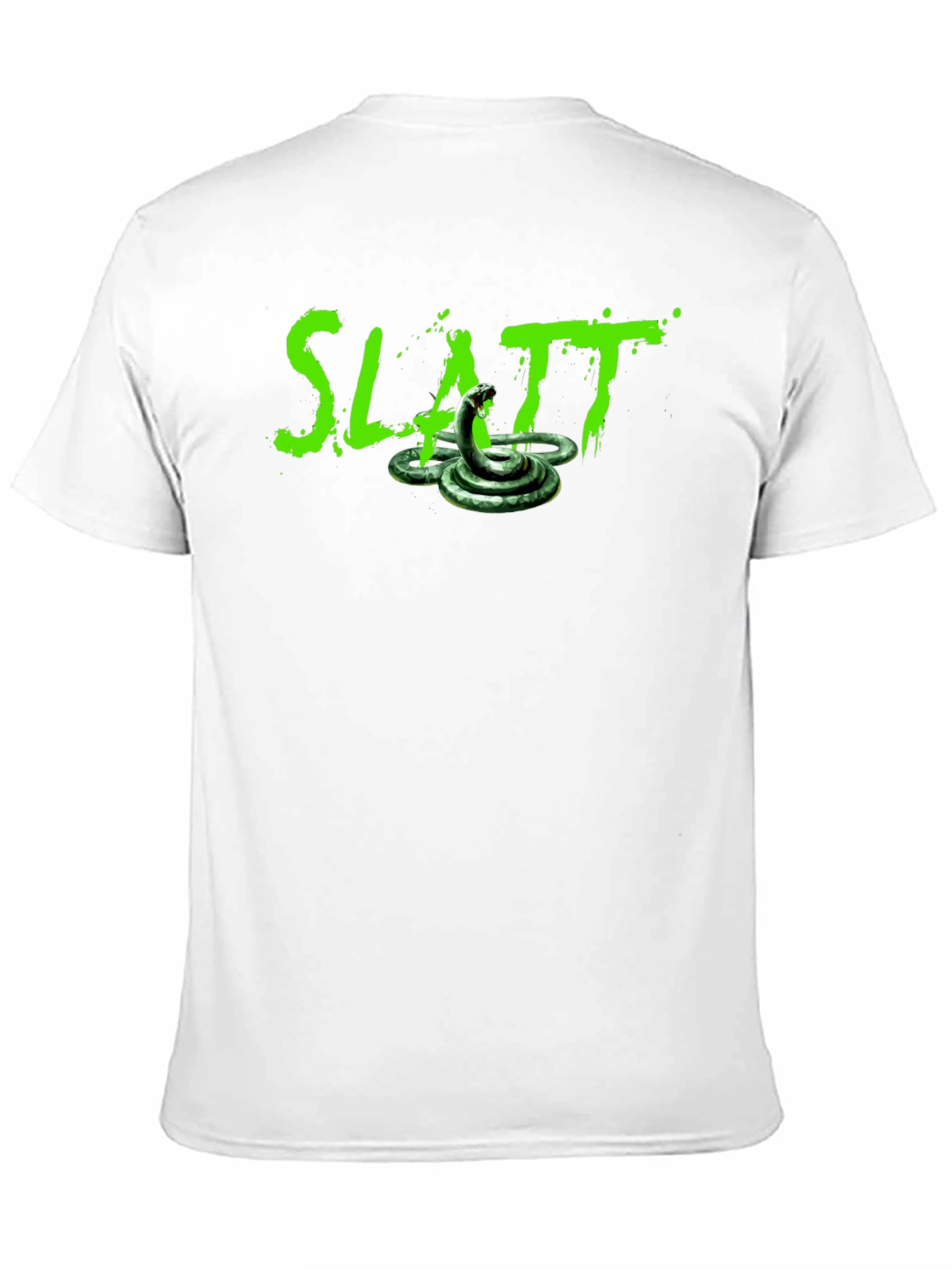 Slatt Snake Graphic Tee - Black Cotton T-Shirt