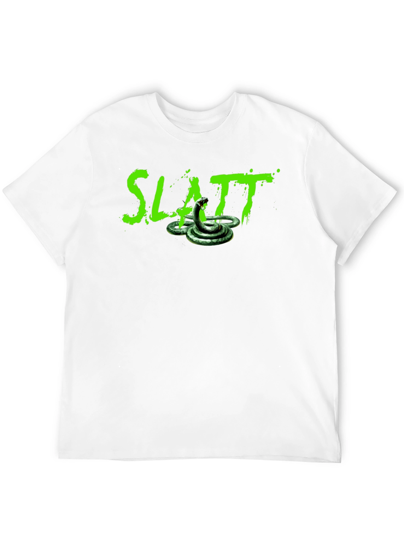 Slatt Snake Graphic Tee - Black Cotton T-Shirt