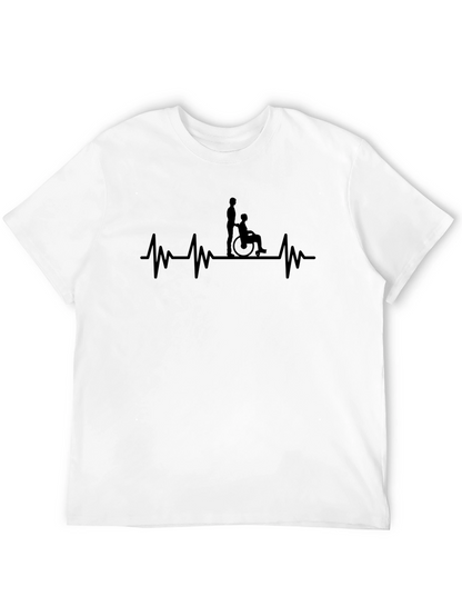 Black Heartbeat Wheelchair T-Shirt