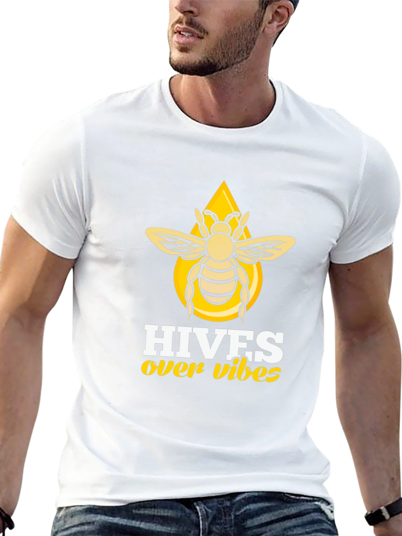 Hives Over Vibes T-Shirt - Honeybee Graphic Tee