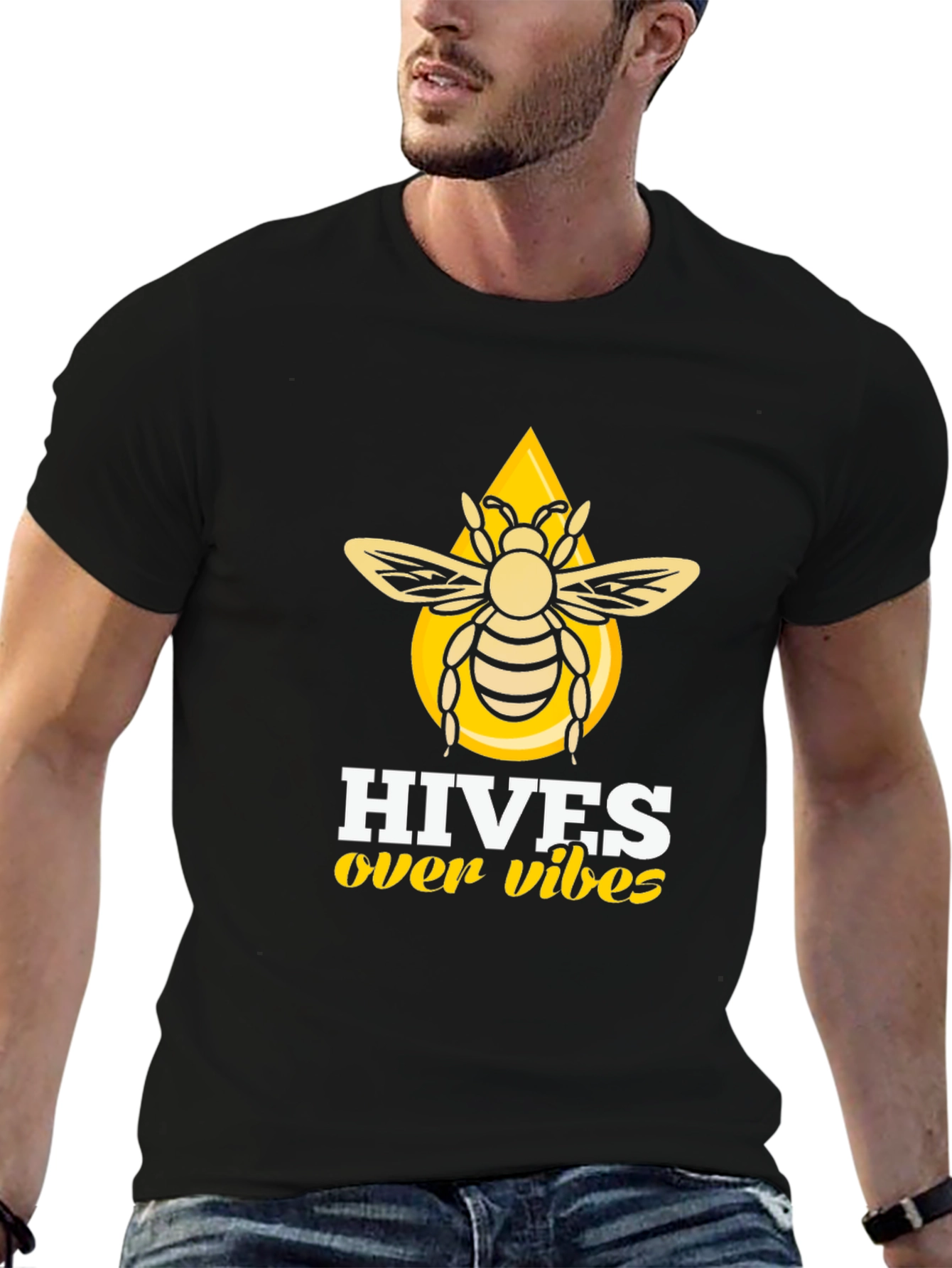 Hives Over Vibes T-Shirt - Honeybee Graphic Tee