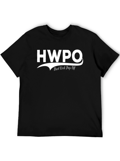 HWPO Hard Work Pays Off Black Graphic T-Shirt