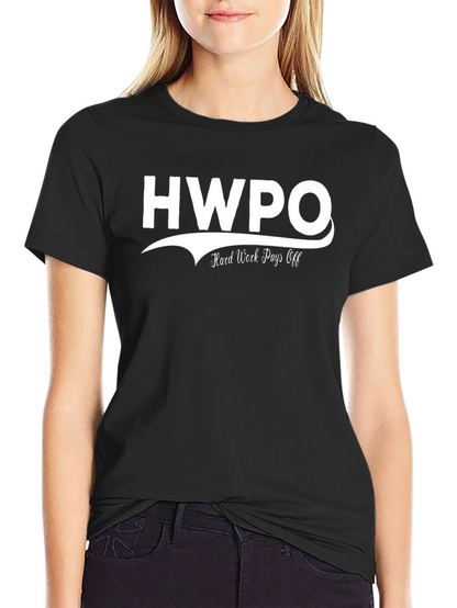 HWPO Hard Work Pays Off Black Graphic T-Shirt