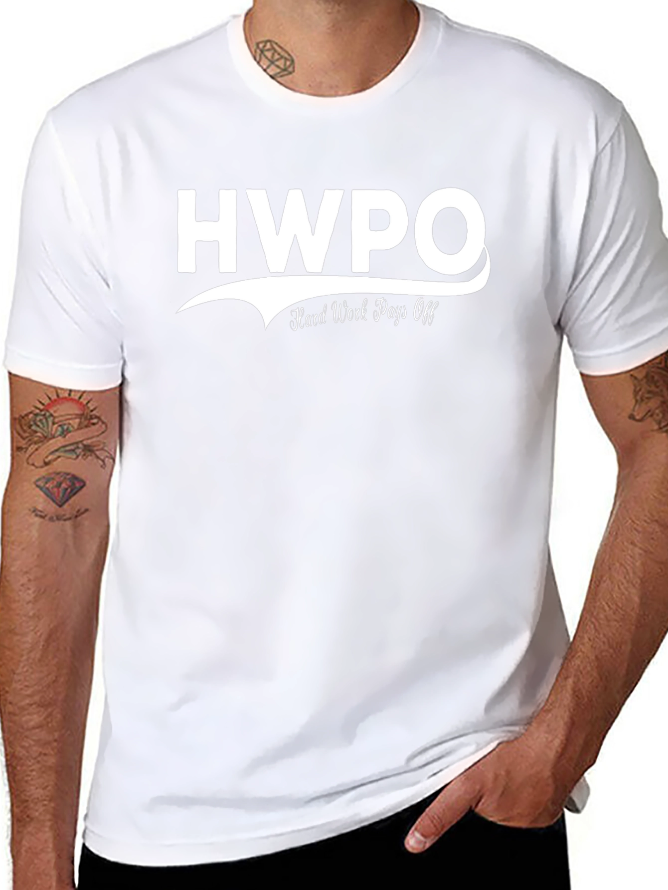 HWPO Hard Work Pays Off Black Graphic T-Shirt