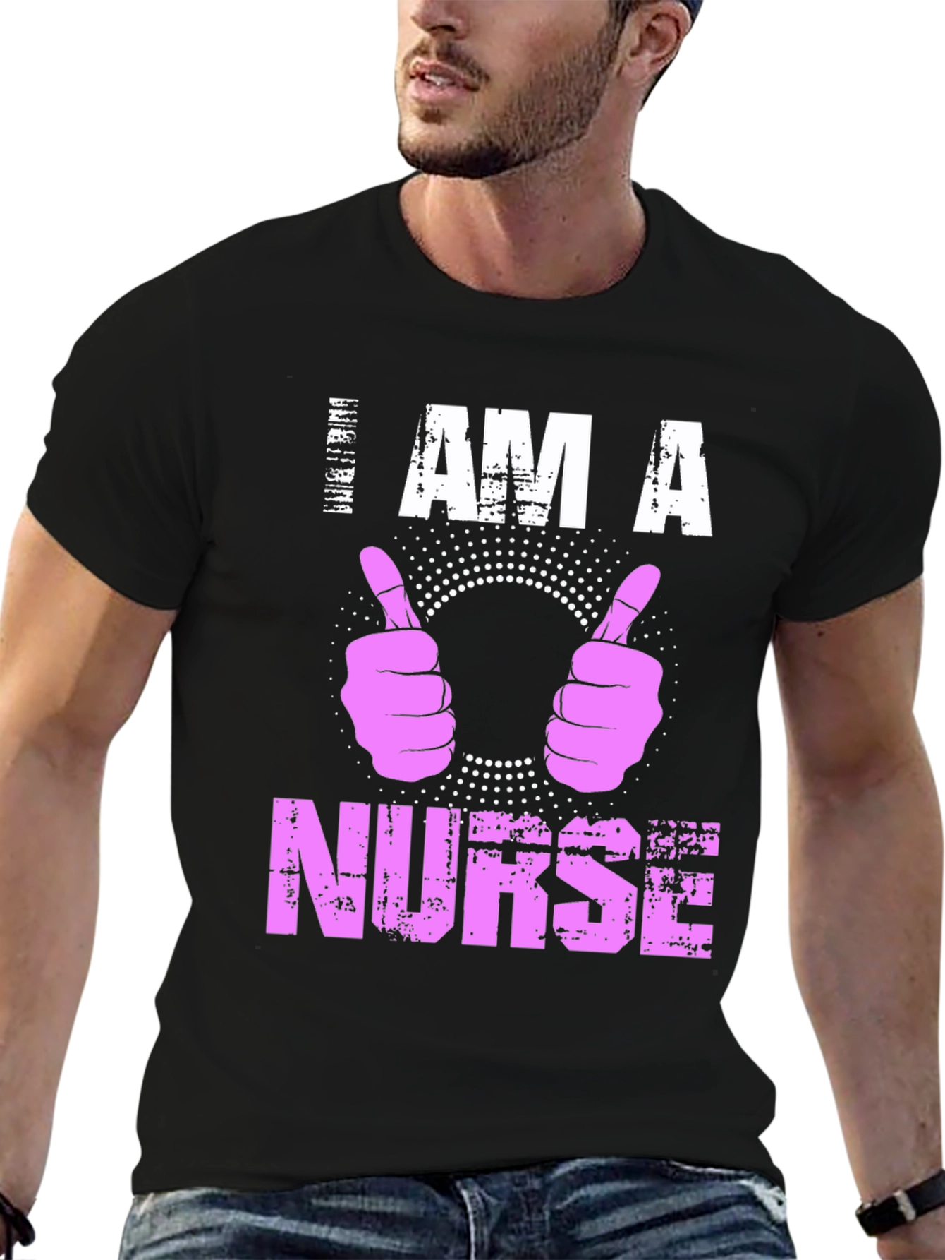 I Am A Nurse T-Shirt Pink Graphic Tee