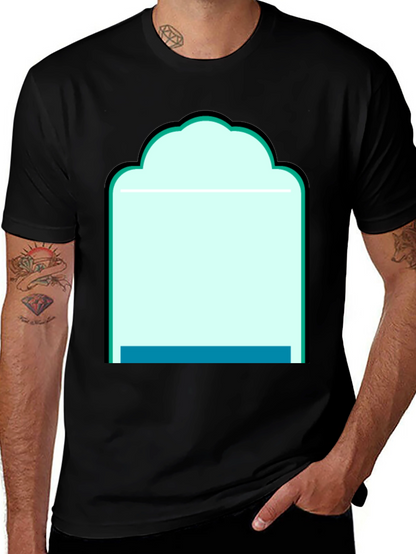 Graphic Tee - Abstract Teal Window Design