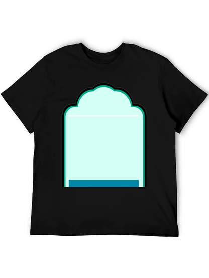 Graphic Tee - Abstract Teal Window Design