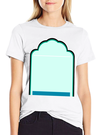 Graphic Tee - Abstract Teal Window Design