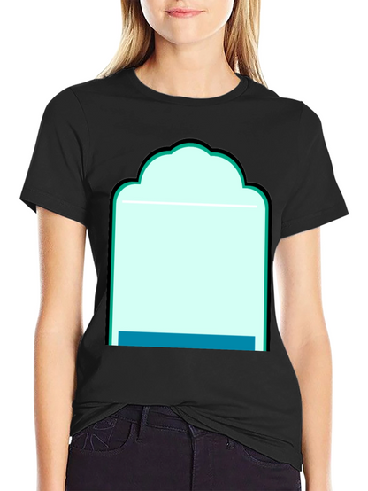Graphic Tee - Abstract Teal Window Design