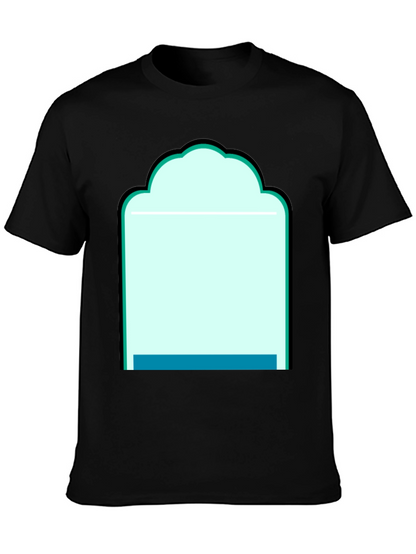 Graphic Tee - Abstract Teal Window Design