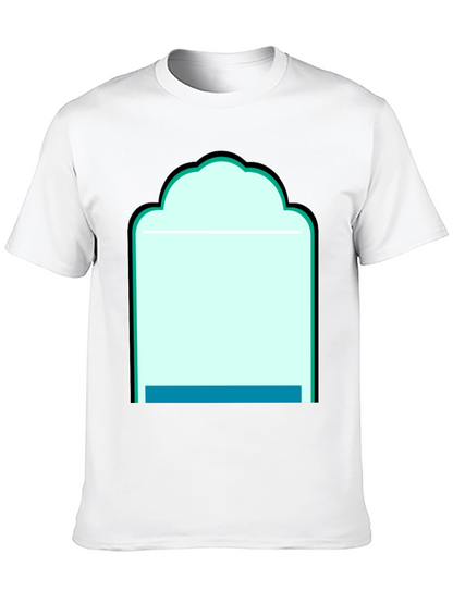 Graphic Tee - Abstract Teal Window Design