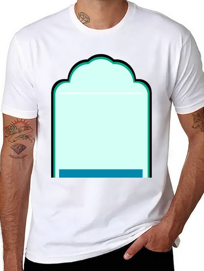 Graphic Tee - Abstract Teal Window Design