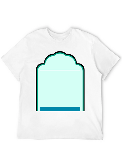 Graphic Tee - Abstract Teal Window Design