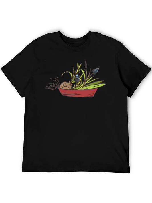 Cute Mouse & Flower Garden T-Shirt