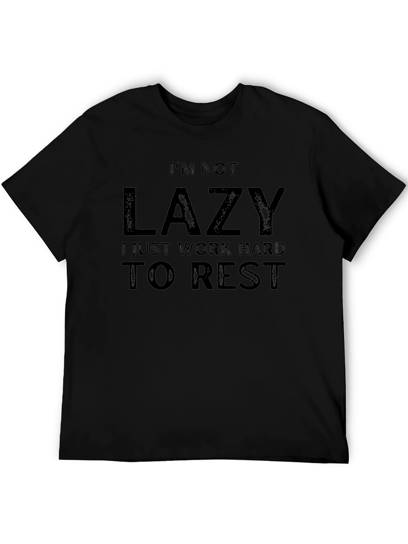 Im Not Lazy Funny Mens Black T-Shirt
