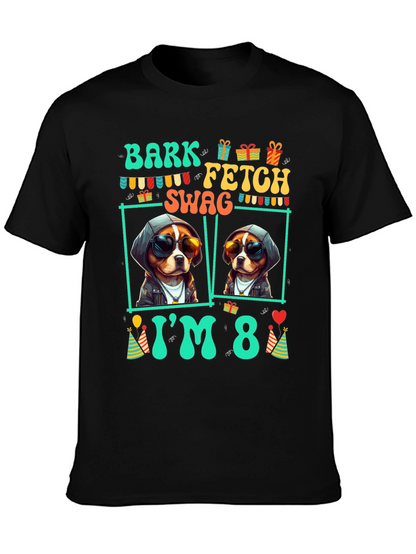 Bark Fetch Swag Im 8 Birthday Dog T-Shirt