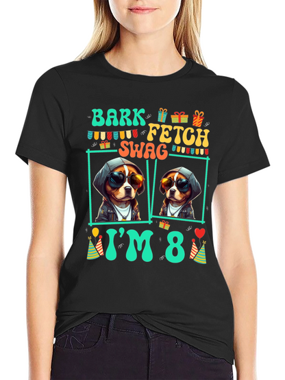 Bark Fetch Swag Im 8 Birthday Dog T-Shirt