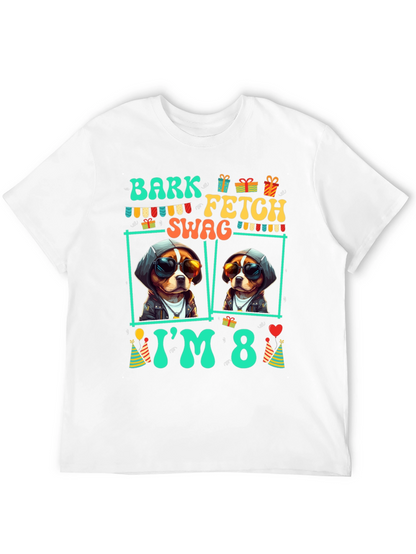 Bark Fetch Swag Im 8 Birthday Dog T-Shirt