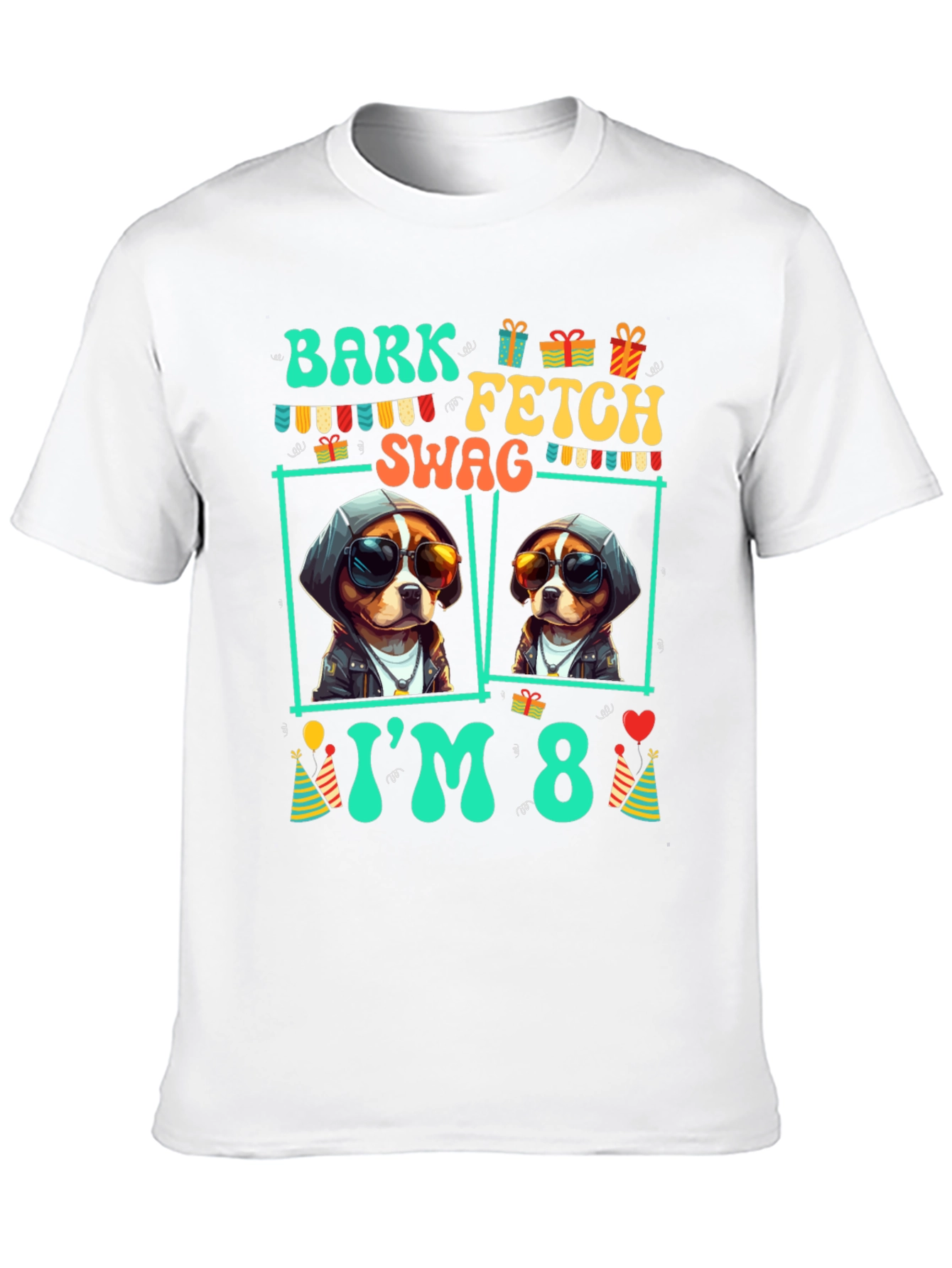 Bark Fetch Swag Im 8 Birthday Dog T-Shirt