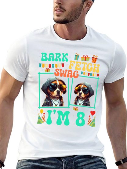 Bark Fetch Swag Im 8 Birthday Dog T-Shirt