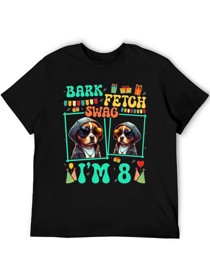 Bark Fetch Swag Im 8 Birthday Dog T-Shirt